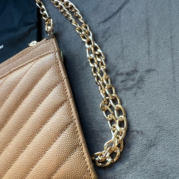 Sold- beige YSL clutch & crossbody bag - Picture 10 of 14